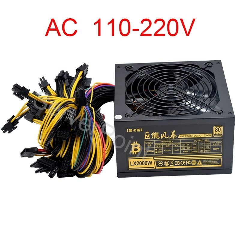 AC110-220v ATX PC 2000W 電源ユニット - 2000W Atx Mining Power Supply のレビューと価格